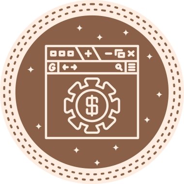 Web geliştirme çizgisi simgesi, vektör illüstrasyonu