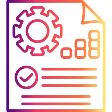 Proje Yönetimi web simgesi vektör illüstrasyonu