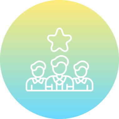 Takım Lideri Web simgesi vektör çizimi