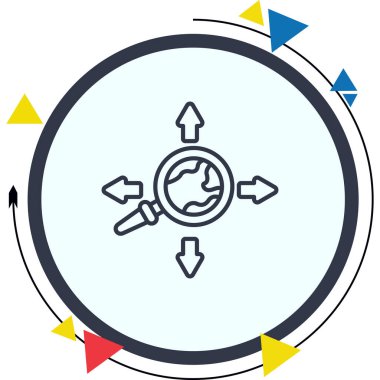 araştırma web simgesi vektör illüstrasyonu