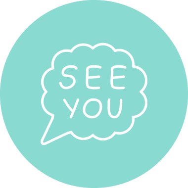 Web simgesi vektör illüstrasyonunda görüşürüz