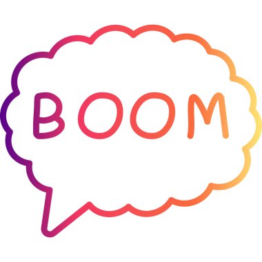 Konuşma balonu çizgisi simgesi, metin basit illüstrasyonlu web etiketi