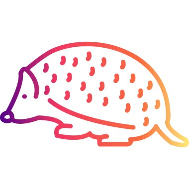 Kirpi simgesi vektör illüstrasyon tasarımı