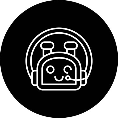 Bot simgesi, vektör illüstrasyonu basit tasarım