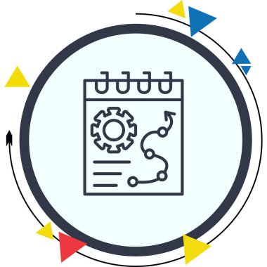 Strateji modern simgesinin vektör çizimi