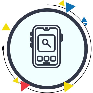 smartphone icon, vector illustration simple desig