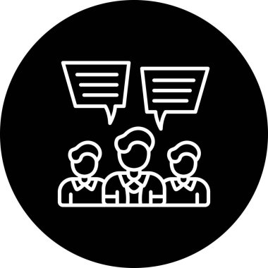 Tartışma. Web simgesi basit illüstrasyon