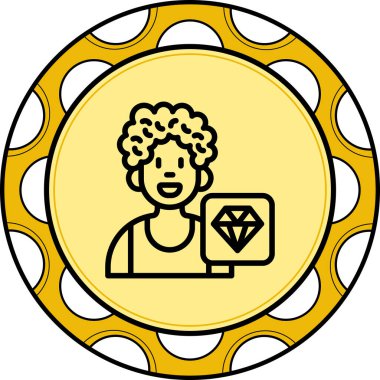 elmas satırı simgesi, vektör çizim