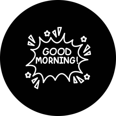 Günaydın web simgesi vektör illüstrasyonu