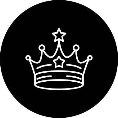 Taç satırı simgesi, vektör çizim