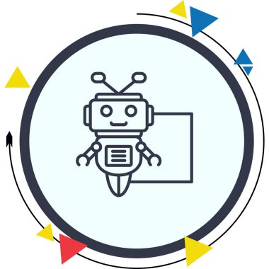 Bot simgesi, vektör illüstrasyonu basit tasarım