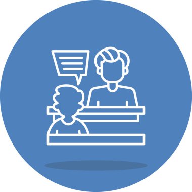 İş görüşmesi için düz simge