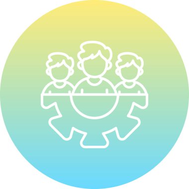 Takım Yönetimi web simgesi vektör illüstrasyonu