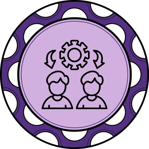 Takım Yönetimi web simgesi vektör illüstrasyonu