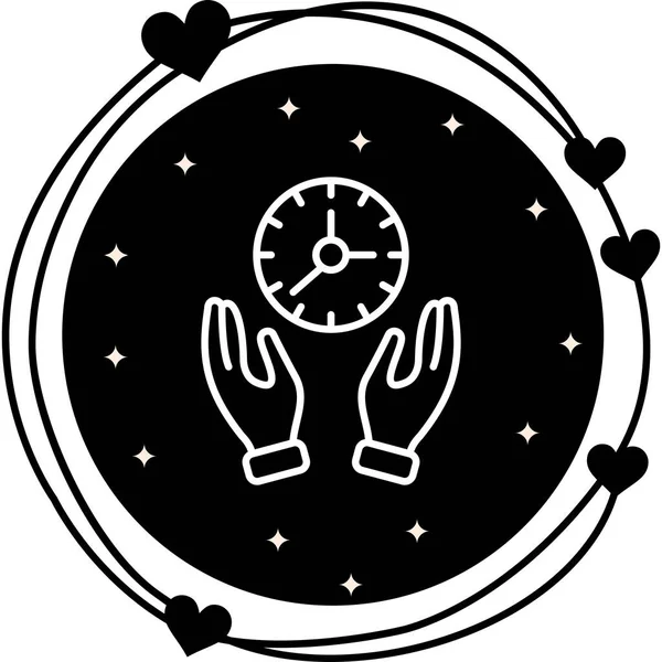 Eller ve Saat Simgesi, Basit İllüstrasyon