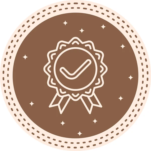 Rozet simgesi, vektör illüstrasyonu basit tasarım