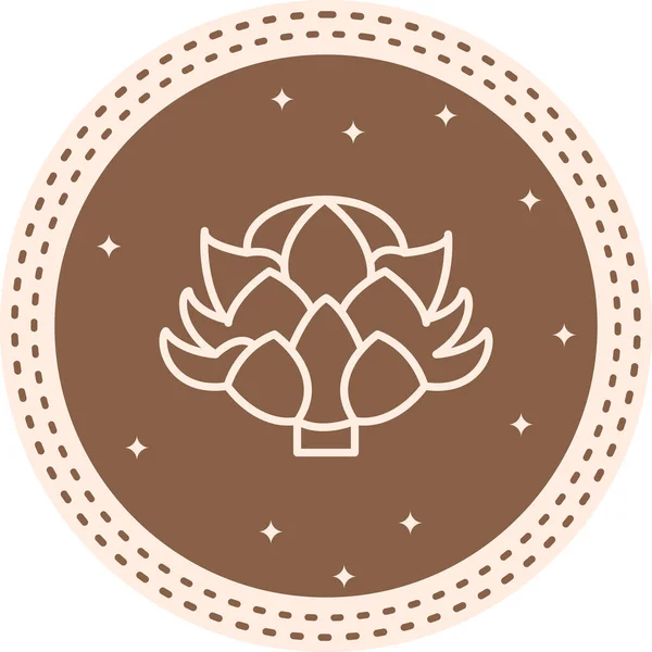 Enginar Ağ simgesinin vektör illüstrasyonu