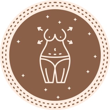 Göğüs simgesi basit düz illüstrasyon