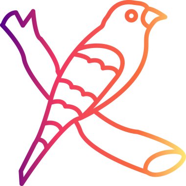 Indigo Bunting simge vektör illüstrasyon tasarımı