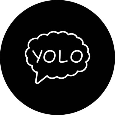 Konuşma balonu çizgisi simgesi, metin basit illüstrasyonlu web etiketi