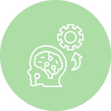 Makine Öğrenme Web simgesi vektör çizimi