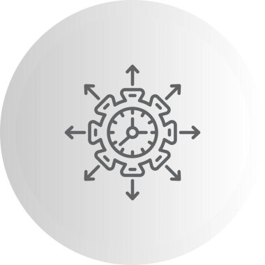 Proje Yönetimi web simgesi vektör illüstrasyonu