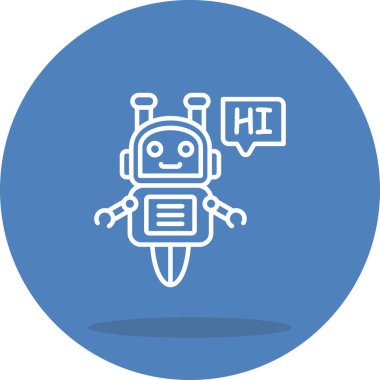 Bot simgesi, vektör illüstrasyonu basit tasarım