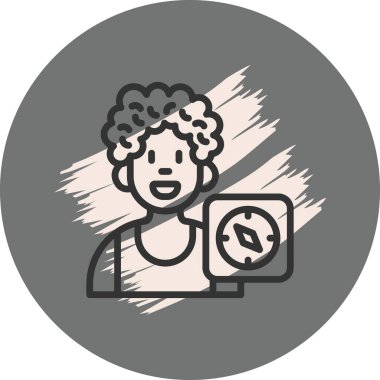 Kullanıcı pusulası basit web simgesi