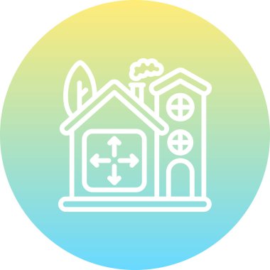 Ev simgesi, vektör illüstrasyonu basit tasarım