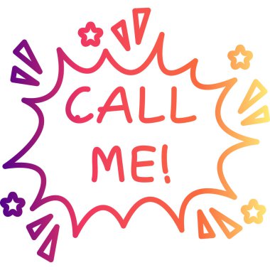 Call Me iletisinin vektör illüstrasyonu