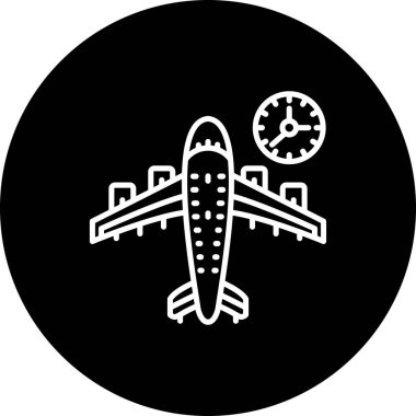 uçak simgesi, vektör illüstrasyonu basit tasarım