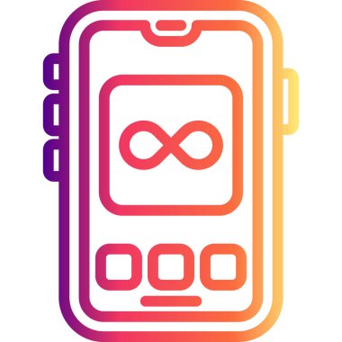 akıllı telefon simgesi, vektör illüstrasyonu basit tasarım