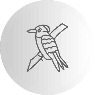 Beyaz boğazlı Kingfisher simgesi vektör illüstrasyon tasarımı