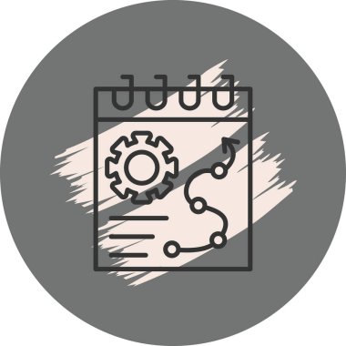 Strateji modern simgesinin vektör çizimi