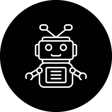Bot simgesi, vektör illüstrasyonu basit tasarım