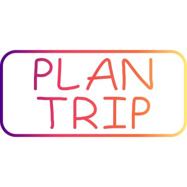 Trip Web simgesi vektör çizimi planı