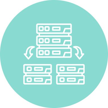 Ağ Sunucusu Yaratıcı Eşsiz Markalaştırma Vektörü Elemanı