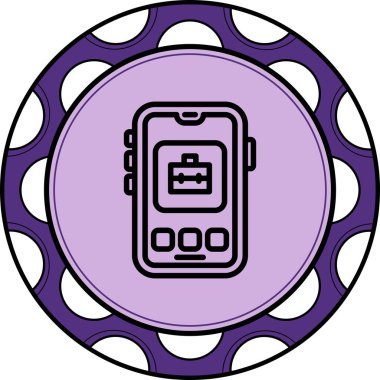 Uygulamalar veya web sayfaları için mobil evrak çantası simgesi