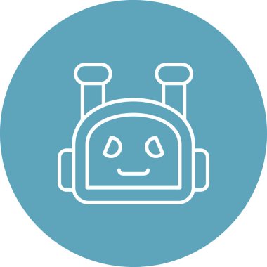 Bot simgesi, vektör illüstrasyonu basit tasarım