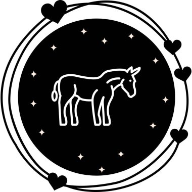 Eşek simgesi vektör illüstrasyon tasarımı