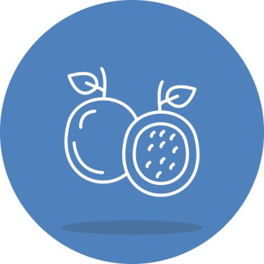 Tutku Meyvesi Yürekli Eşsiz Web Grafik Çizimi