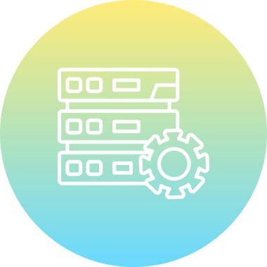 Yapılandırma Satırı Simgesi, Vektör İllüstrasyonu 