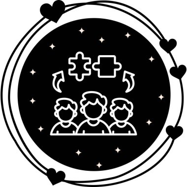 takım web simgesi vektör illüstrasyonu