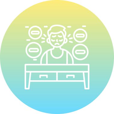 Negatif Düşünce Simgesi, Basit İllüstrasyon