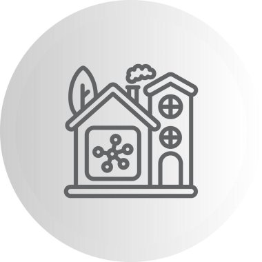 Ev Ağı Premium Çağdaş Düz Vektör Özelliği