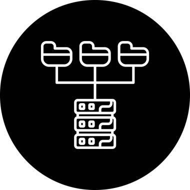 Veri Modeli Zarif Profesyonel Düz Grafik Sembolü