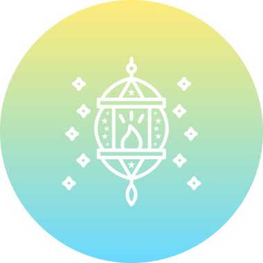 Bayram Feneri Zarif Minimum Dijital Grafik Sembolü