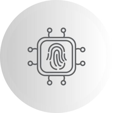 Biyometrik web simgesi vektör çizimi
