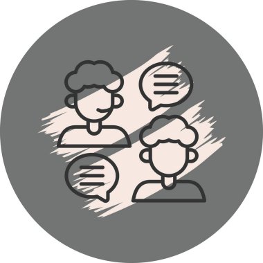 Konuşma web simgesi vektör illüstrasyonu