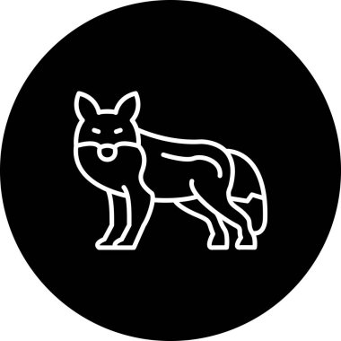 Fox web icon vector illustration